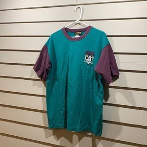 Vintage Anaheim Mighty Ducks Shirt. Hummer Sportswear Shirt. Made in USA. Size L